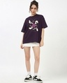 Shop Women's Plum Purple Let Love In Graphic Printed Oversized T-shirt