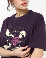 Shop Women's Plum Purple Let Love In Graphic Printed Oversized T-shirt