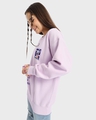 Shop Women's Purple Life is Better Graphic Printed Oversized Sweatshirt-Full