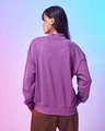 Shop Women's Purple Looking Like a Wow Graphic Printed Oversized Sweatshirt-Design