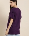 Shop Women's Purple Los Angeles Typography Oversized T-shirt-Design
