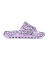 Shop Women's Purple All Over Love Printed Sliders