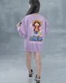 Shop Women's Purple Luffy One Piece Graphic Printed Loose Fit Sweatshirt-Design