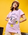 Shop Women's Purple Magical Mickey Graphic Printed Boyfriend T-shirt-Front