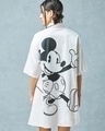 Shop Women's Purple Mickey Graphic Printed Oversized Shirt Dress-Front