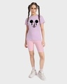 Shop Women's Purple Mickey Wink Graphic Printed T-shirt-Full