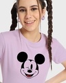 Shop Women's Purple Mickey Wink Graphic Printed T-shirt