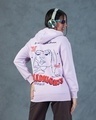 Shop Women's Purple Mid Night Graphic Printed Oversized Hoodies-Front