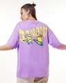 Shop Women's Purple Minion Graphic Printed Oversized T-shirt-Full