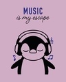 Shop Women's Purple Music Is My Escape Graphic Printed T-shirt