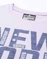 Shop Women's Purple New York City Typography Oversized T-shirt