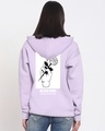 Shop Women's Purple No Bad Vibes Graphic Printed Oversized Sweatshirt-Design