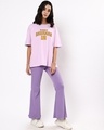 Shop Women's Purple No Dramas In Bahamas Typography Oversized T-shirt-Design