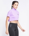 Shop Women's Purple Not Like The Others Typography Comfort Fit Crop Top-Full