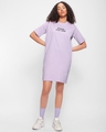 Shop Women's Purple Oh Darling Typography Oversized Dress-Full
