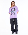 Shop Women's Purple Out of Your League Graphic Printed Oversized T-shirt