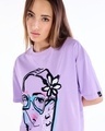 Shop Women's Purple Out of Your League Graphic Printed Oversized T-shirt