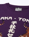 Shop Women's Purple Osaka Tokyo Graphic Printed Oversized T-shirt