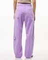 Shop Women's Purple Oversized Cargo Pants-Design