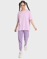 Shop Women's Purple Oversized Fit T-shirt