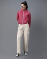 Shop Women's Lilac & Pink Reversible Oversized Jacket-Full