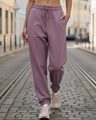 Shop Women's Purple Oversized Joggers-Front