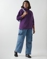 Shop Women's Purple Oversized Plus Size Hoodies-Full