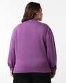 Shop Women's Purple Oversized Plus Size Sweatshirt-Full