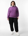 Shop Women's Purple Oversized Plus Size Sweatshirt
