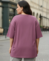 Shop Women's Purple Oversized Plus Size T-shirt-Design