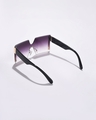 Shop Women's Purple Oversized Polarised Lens Sunglasses-Full