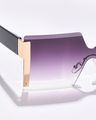 Shop Women's Purple Oversized Polarised Lens Sunglasses