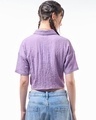 Shop Women's Purple Oversized Cargo Crop Shirt-Design