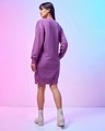 Shop Women's Purple Oversized Sweatshirt Dress-Design