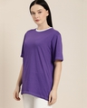Shop Women's Purple Oversized T-shirt-Front