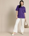 Shop Women's Purple Oversized T-shirt