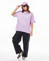 Shop Women's Purple Oversized T-shirt