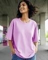 Shop Women's Purple Oversized T-shirt-Front