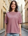 Shop Women's Purple Oversized T-shirt-Front