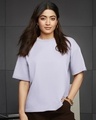 Shop Women's Purple Oversized T-shirt-Front