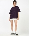Shop Women's Purple Oversized T-shirt