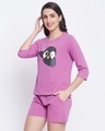 Shop Women's Purple Penguin Printed Nightsuit-Full