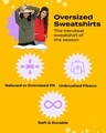 Shop Women's Purple & Pink Color Block Oversized Sweatshirt