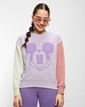 Shop Women's Purple & Pink Color Block Oversized Sweatshirt-Front