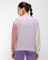 Shop Women's Purple & Pink Color Block Oversized Sweatshirt-Full