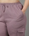 Shop Women's Purple Plus Size Flared Cargo Pants