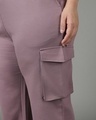 Shop Women's Purple Plus Size Flared Cargo Pants