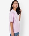 Shop Women's Purple Power Up Graphic Printed Oversized T-shirt-Full