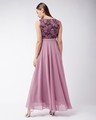 Shop Women's Purple Printed Comfort Fit Dress-Design