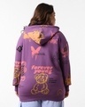 Shop Women's Purple Forever Young All Over Printed Oversized Plus Size Hoodies-Design